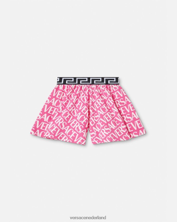 Versace all-over sweatshort kinderen roze & print kleding J2T4F41975