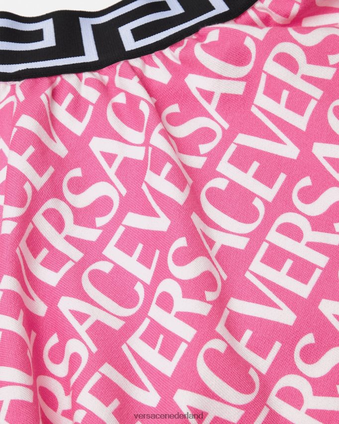 Versace all-over sweatshort kinderen roze & print kleding J2T4F41975