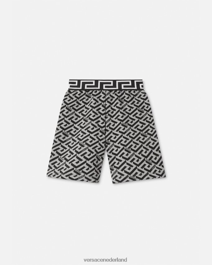 Versace la greca sweatshort kinderen grijs en afdrukken kleding J2T4F42116