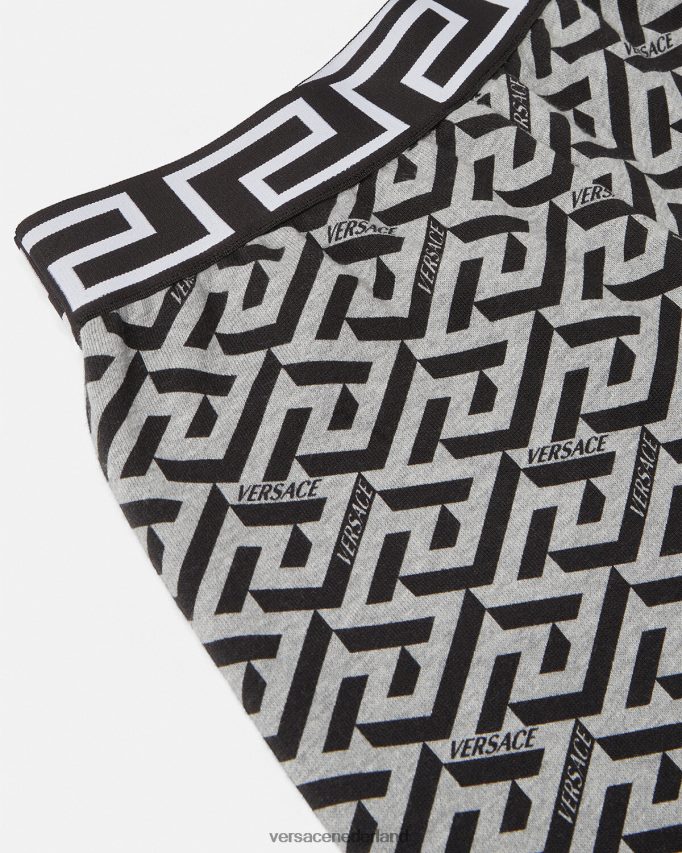 Versace la greca sweatshort kinderen grijs en afdrukken kleding J2T4F42116