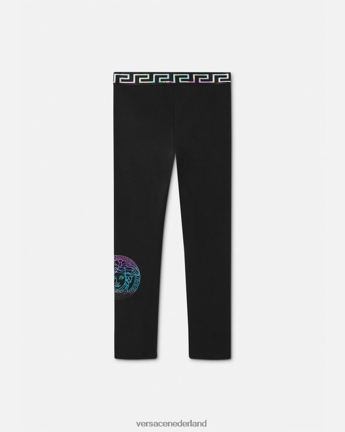 Versace Medusa Greca legging kinderen zwart en afdrukken kleding J2T4F41945