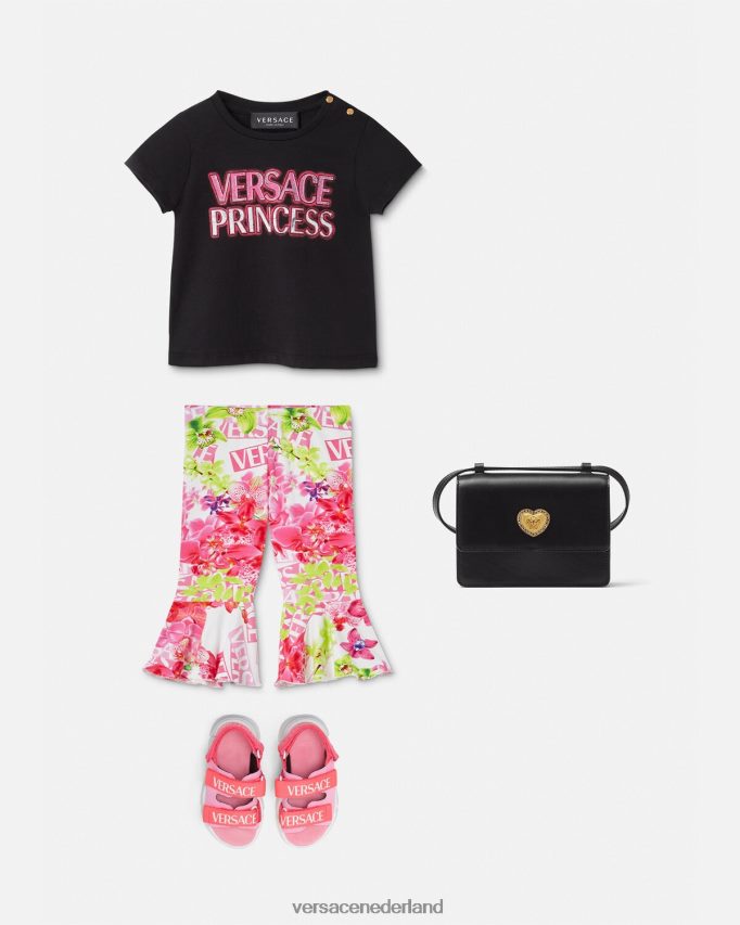 Versace Orchidee babylegging met logo kinderen wit & bedrukt kleding J2T4F41869