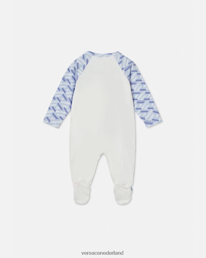 Versace Medusa la greca babyslaappakje kinderen lichtblauw en wit kleding J2T4F41832