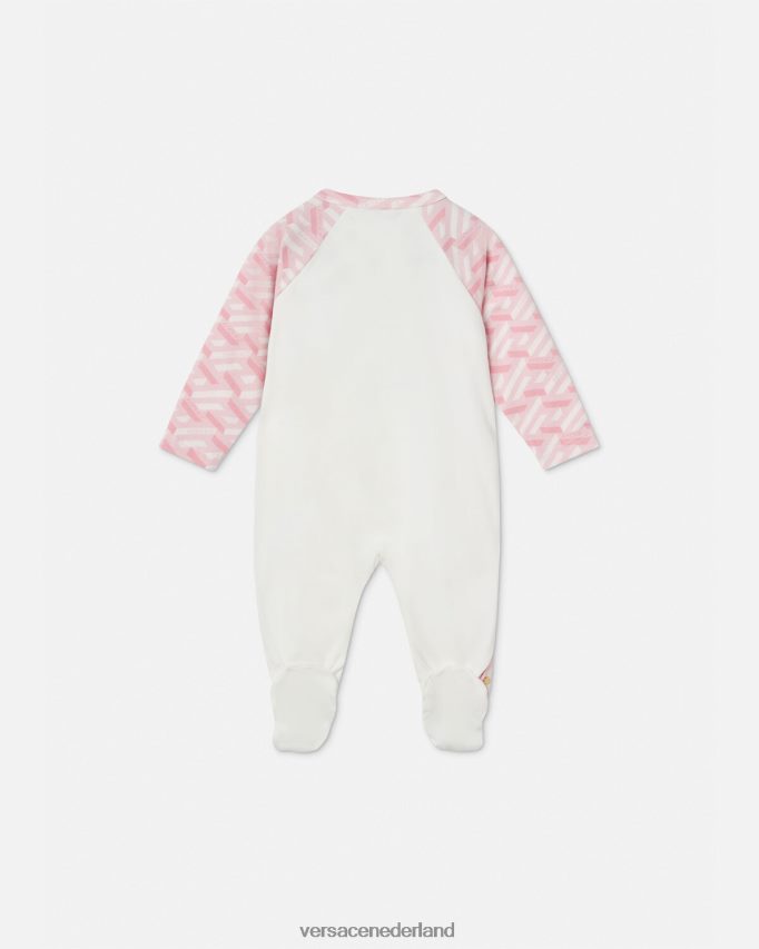 Versace Medusa la greca babyslaappakje kinderen roze en wit kleding J2T4F41831