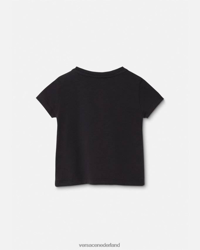 Versace Baby-T-shirt met \"prinses\"-logo kinderen zwart kleding J2T4F41867