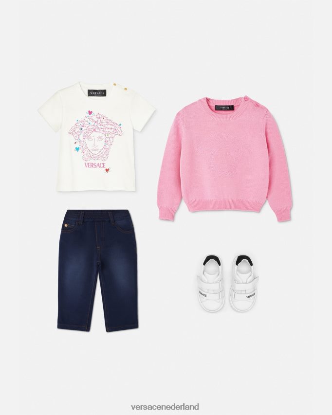 Versace Medusa baby-T-shirt kinderen wit & bedrukt kleding J2T4F41853