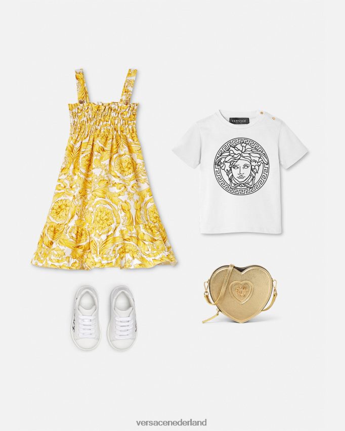Versace Medusa baby-T-shirt kinderen zwart wit kleding J2T4F41863