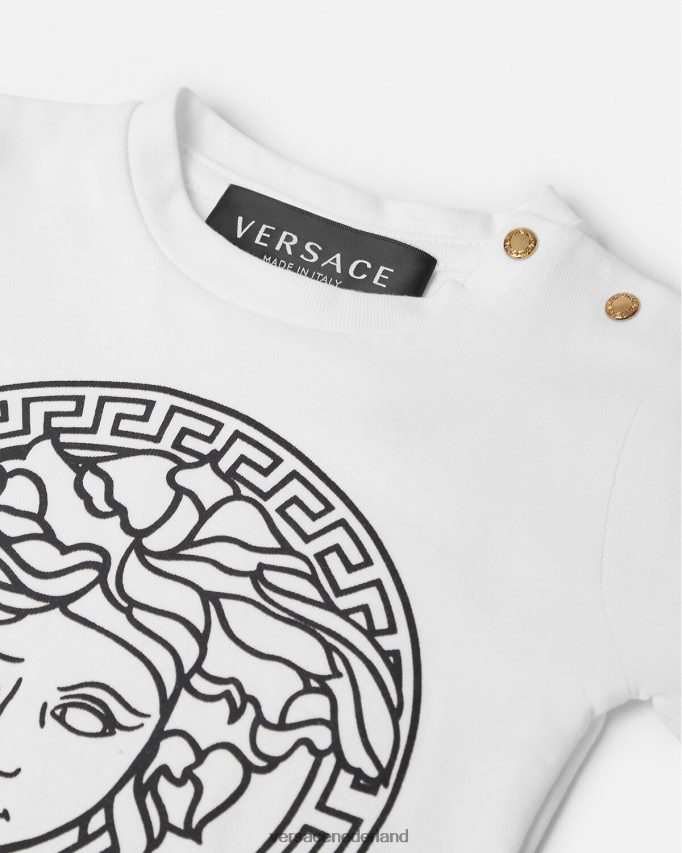 Versace Medusa baby-T-shirt kinderen zwart wit kleding J2T4F41863