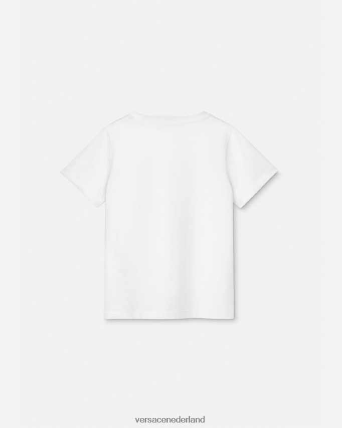 Versace T-shirt met Medusa-logo kinderen wit & bedrukt kleding J2T4F42127