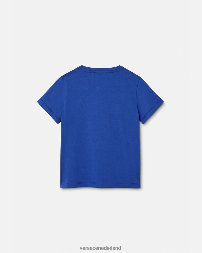 Versace T-shirt met Varsity-logo kinderen blauw kleding J2T4F42132