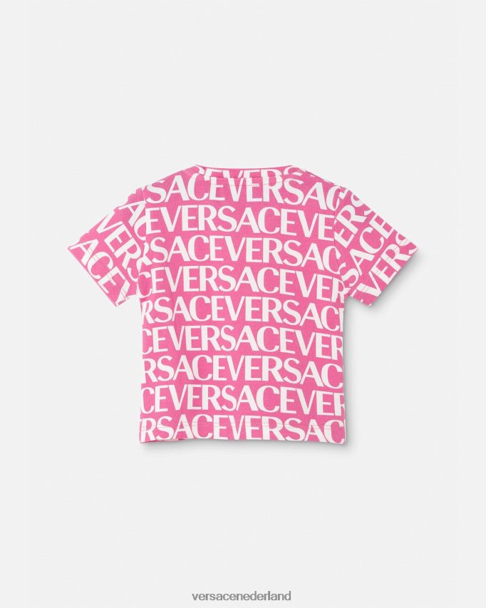 Versace all-over baby-T-shirt kinderen roze & print kleding J2T4F41920