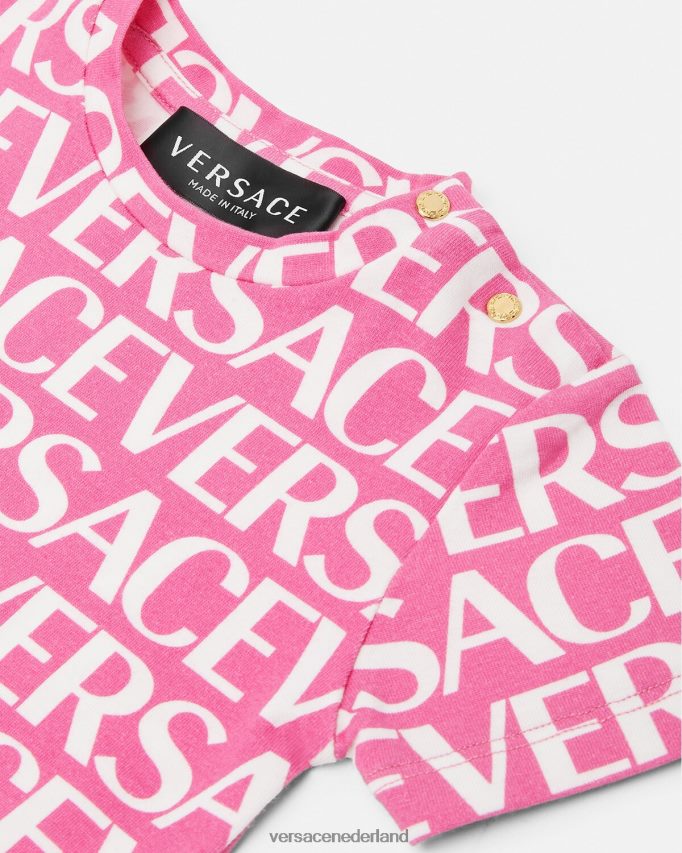 Versace all-over baby-T-shirt kinderen roze & print kleding J2T4F41920