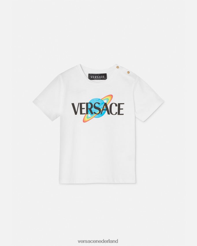 Versace baby-T-shirt met logo kinderen wit & bedrukt kleding J2T4F41883