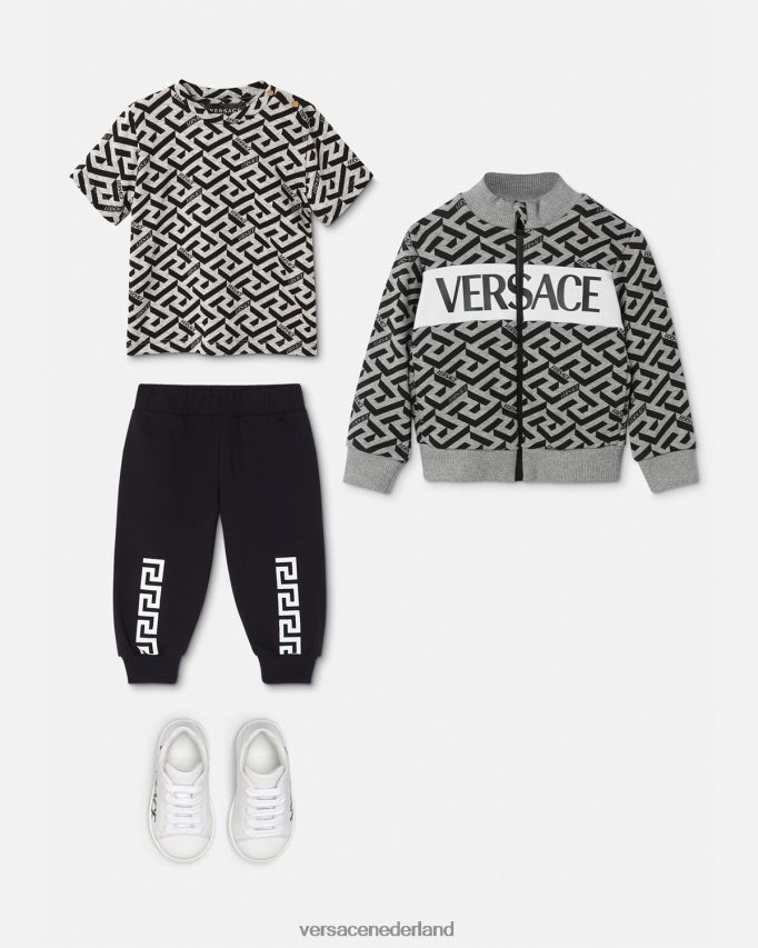 Versace la greca baby t-shirt kinderen grijs en afdrukken kleding J2T4F41910