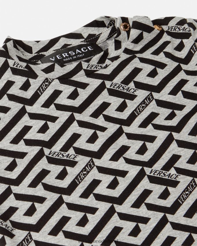 Versace la greca baby t-shirt kinderen grijs en afdrukken kleding J2T4F41910