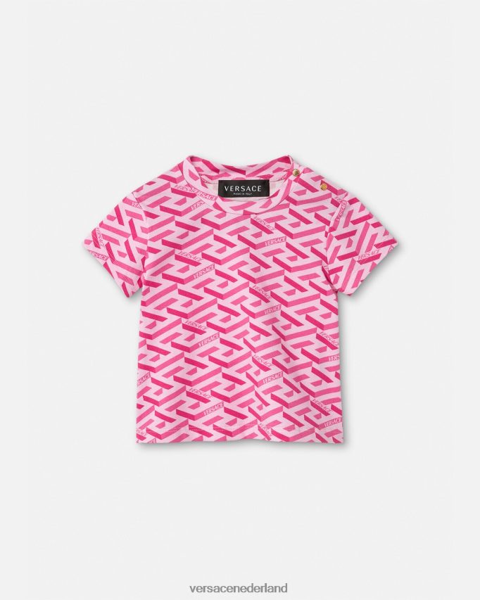 Versace la greca baby t-shirt kinderen roze kleding J2T4F41874