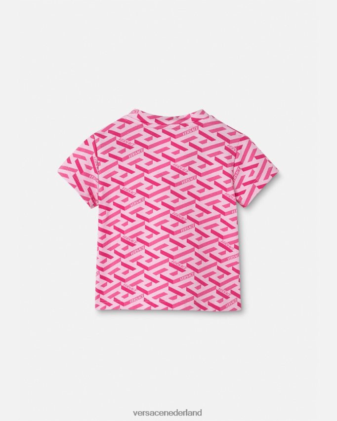Versace la greca baby t-shirt kinderen roze kleding J2T4F41874