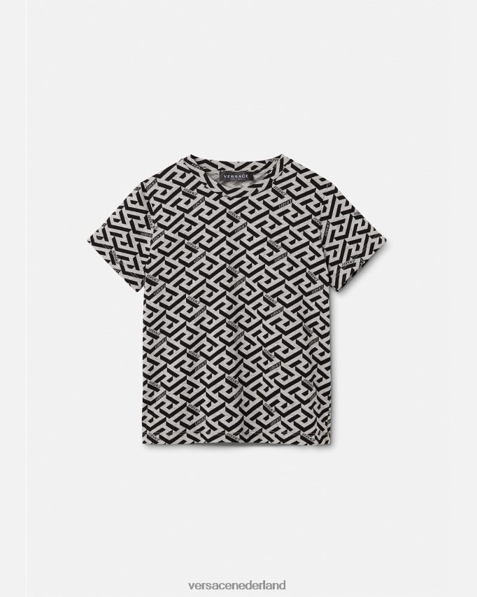 Versace la greca t-shirt kinderen grijs en afdrukken kleding J2T4F42115