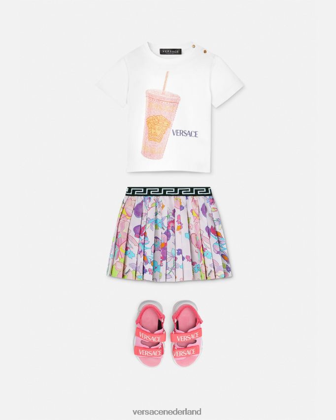 Versace reismok baby t-shirt kinderen wit & bedrukt kleding J2T4F41924