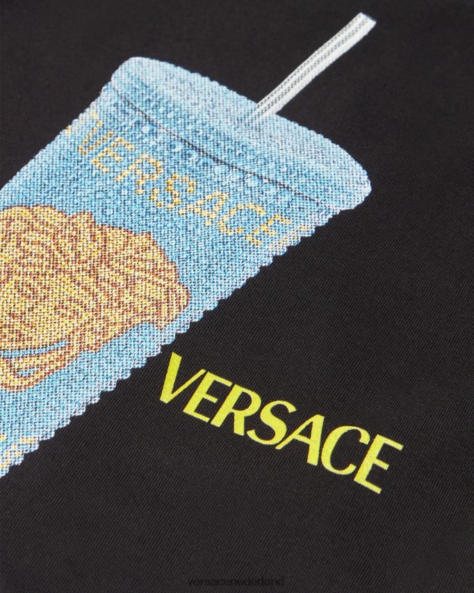 Versace reismok baby t-shirt kinderen zwart en afdrukken kleding J2T4F41925