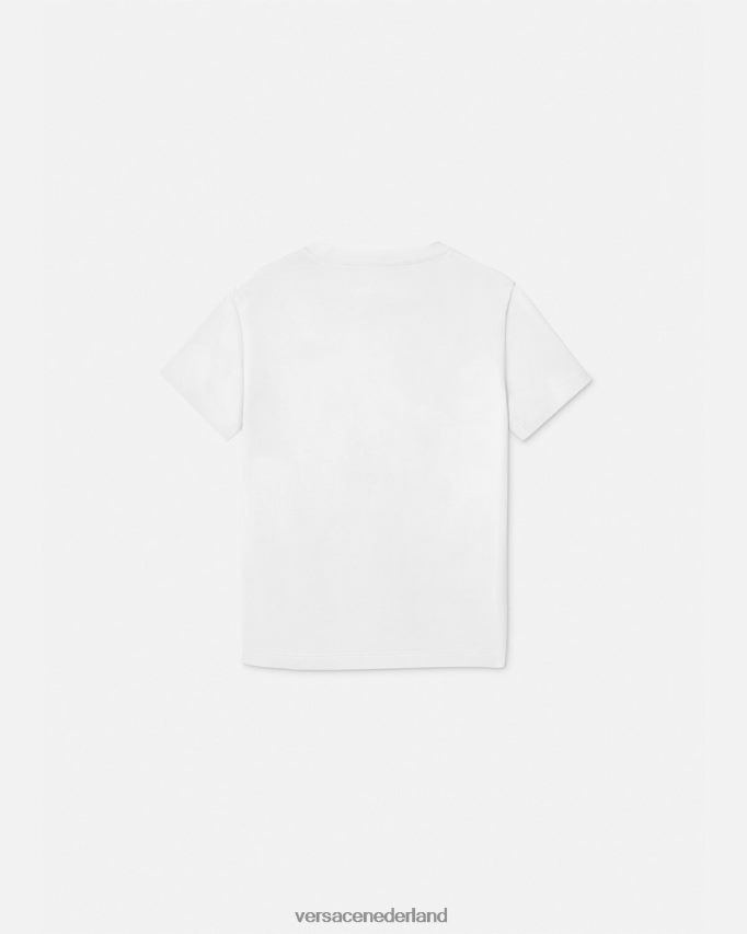Versace reismok logo t-shirt kinderen wit & bedrukt kleding J2T4F42018