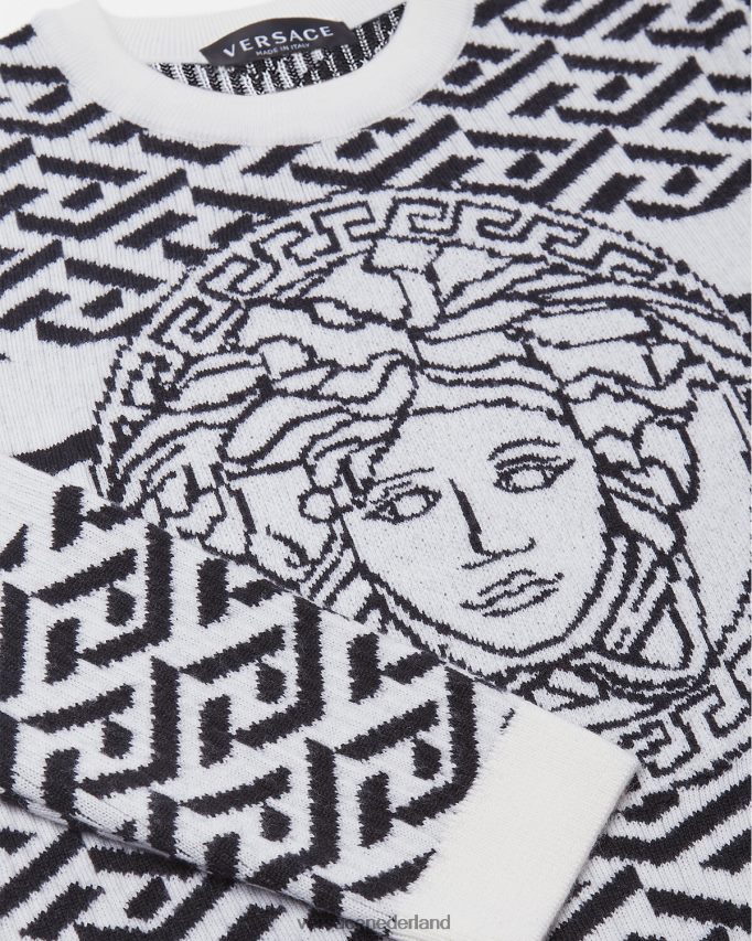 Versace Medusa la Greca trui kinderen zwart wit kleding J2T4F41992