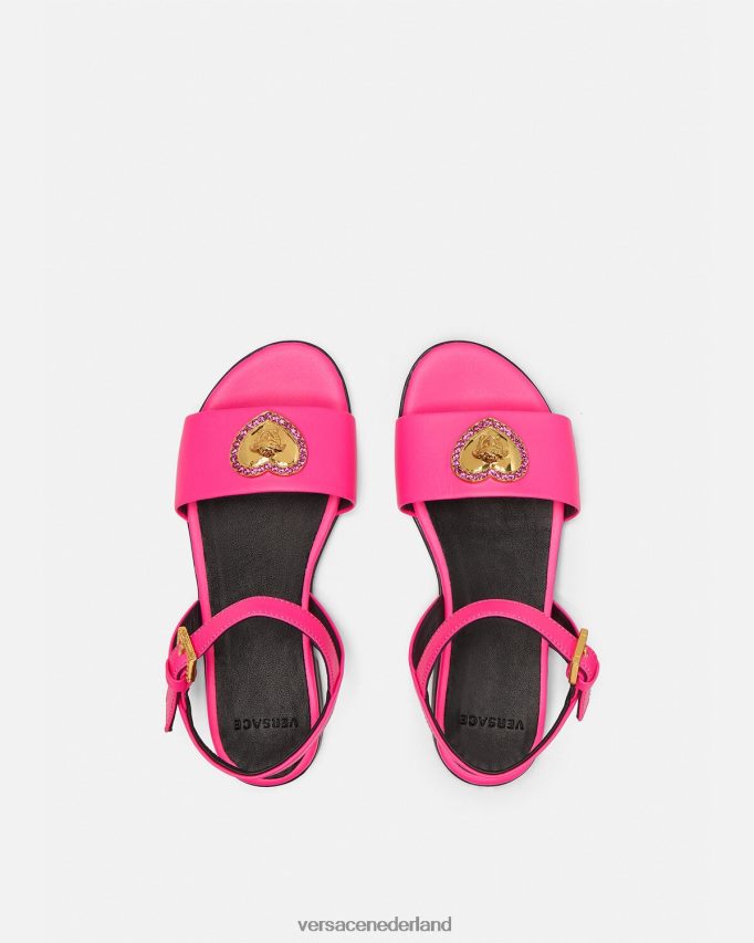 Versace Medusa-sandalen met kristallen hart kinderen fuchsia schoen J2T4F42040