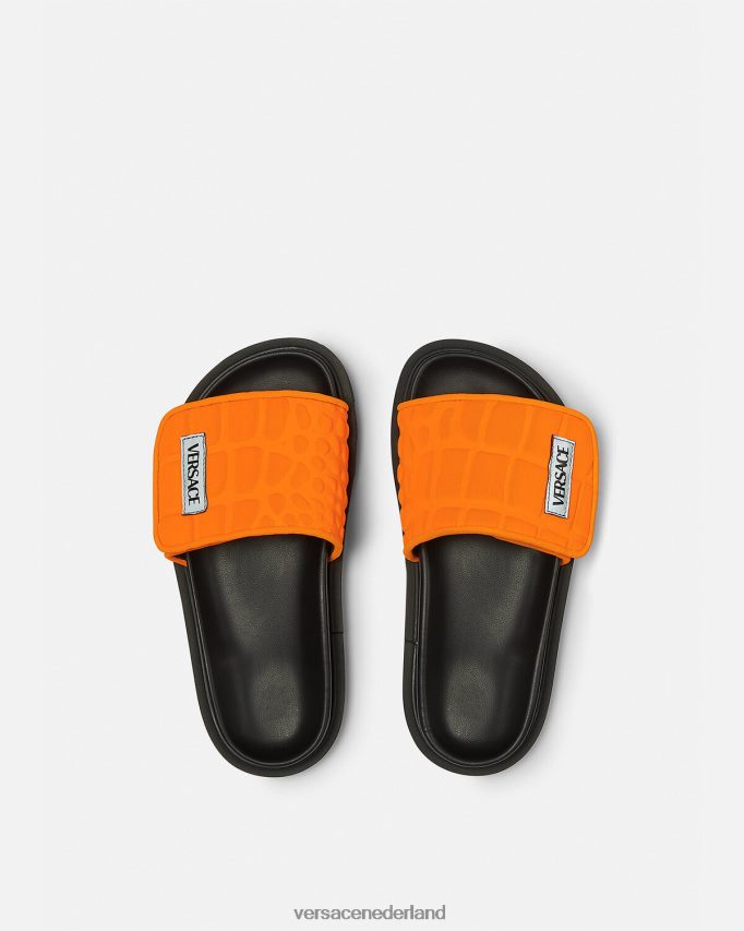 Versace upcycle-logo-dia\'s kinderen oranje schoen J2T4F42052