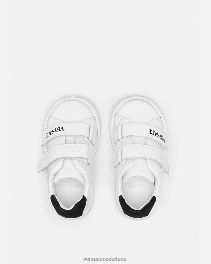 Versace Babysneakers met logo kinderen zwart wit schoen J2T4F41876