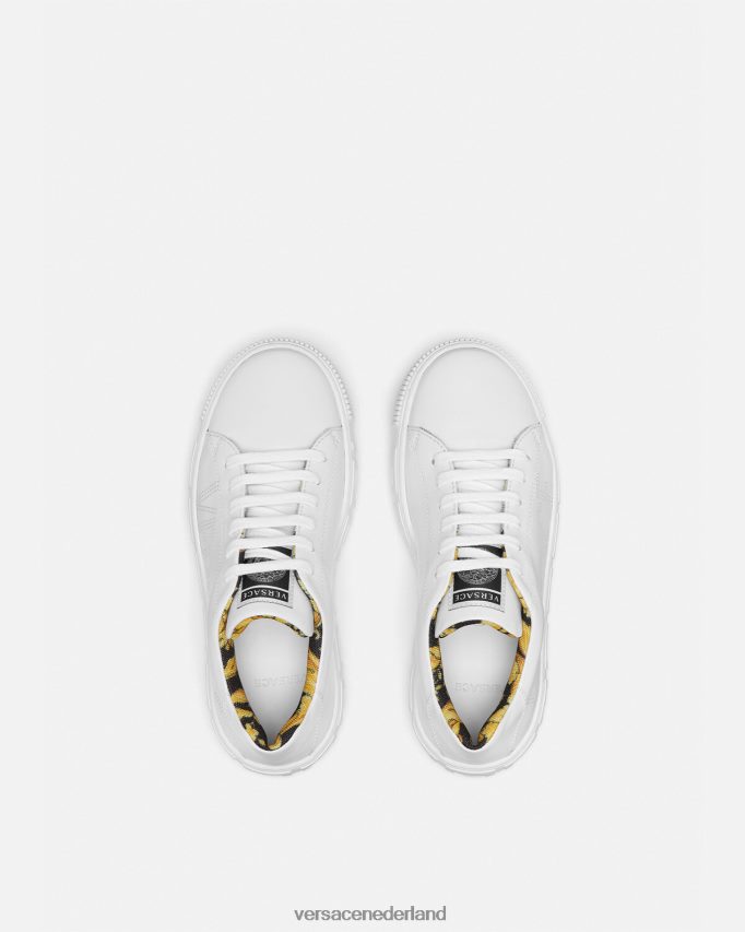 Versace Greca-sneakers met logo kinderen wit & bedrukt schoen J2T4F42036