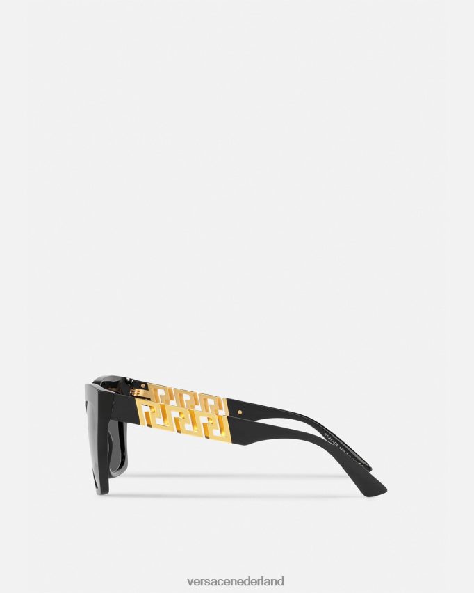 Versace la greca zonnebril extra pasvorm vrouwen zwart accessoires J2T4F4654