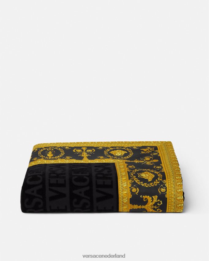 Versace Ik barokke strandlaken vrouwen zwart ondergoed en strandkleding J2T4F41198