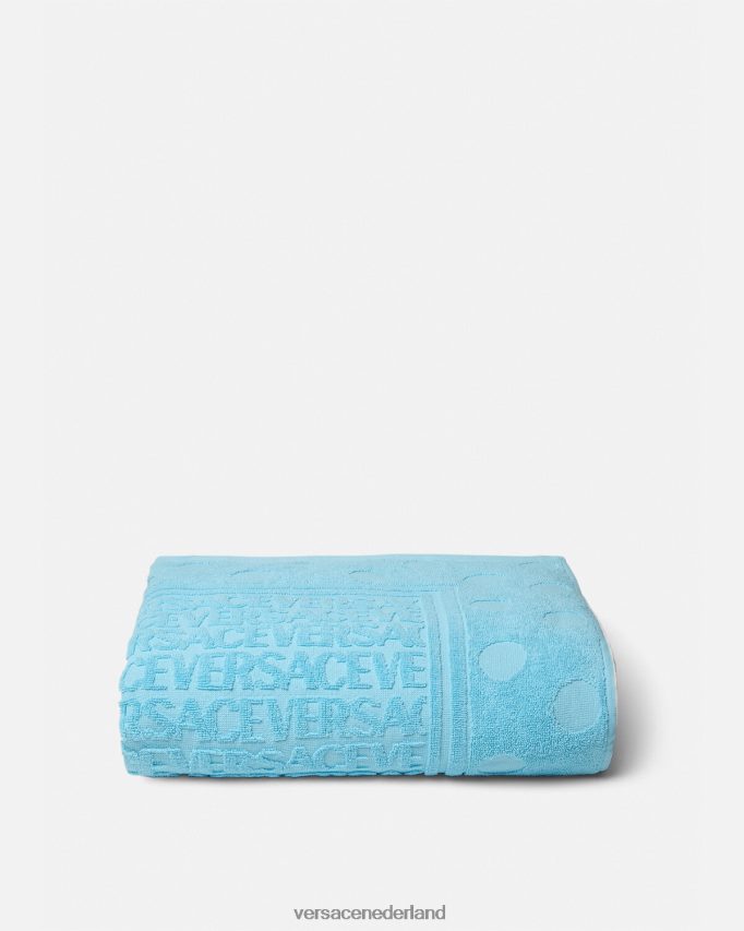 Versace badhanddoek met stippen vrouwen lichtblauw ondergoed en strandkleding J2T4F41197