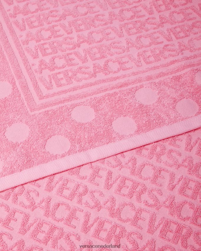 Versace badhanddoek met stippen vrouwen roze ondergoed en strandkleding J2T4F41196