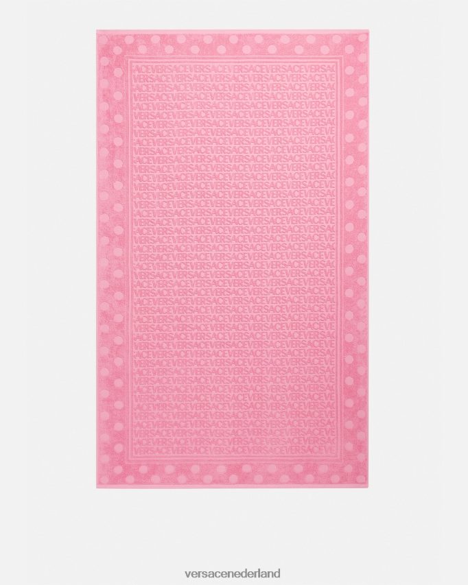 Versace badhanddoek met stippen vrouwen roze ondergoed en strandkleding J2T4F41196