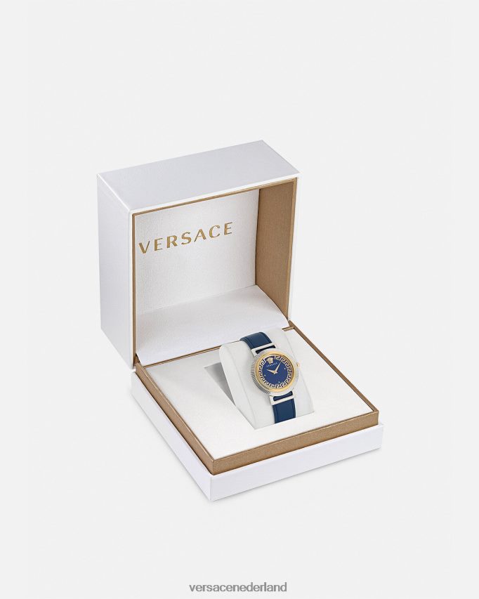 Versace Grieks chic horloge vrouwen blauw accessoires J2T4F4961
