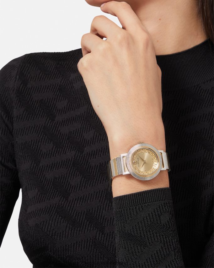 Versace Grieks chic horloge vrouwen goud Zilver accessoires J2T4F4971