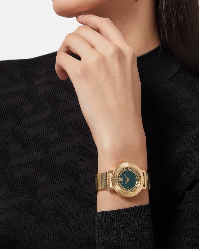 Versace Grieks chic horloge vrouwen goud accessoires J2T4F4972