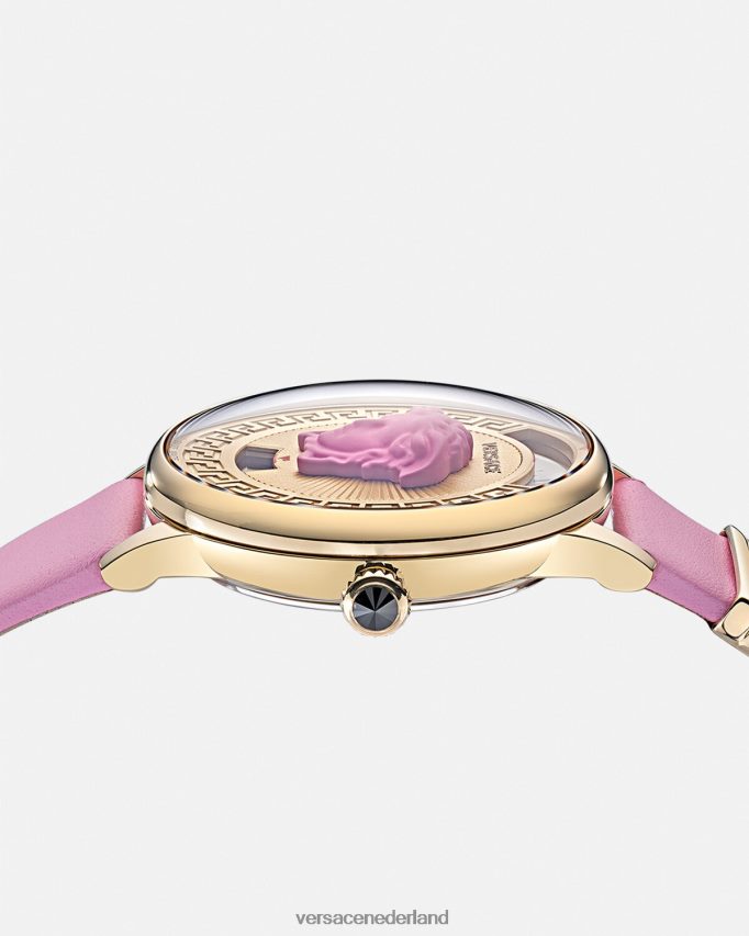 Versace Medusa icoon horloge vrouwen roze accessoires J2T4F4983