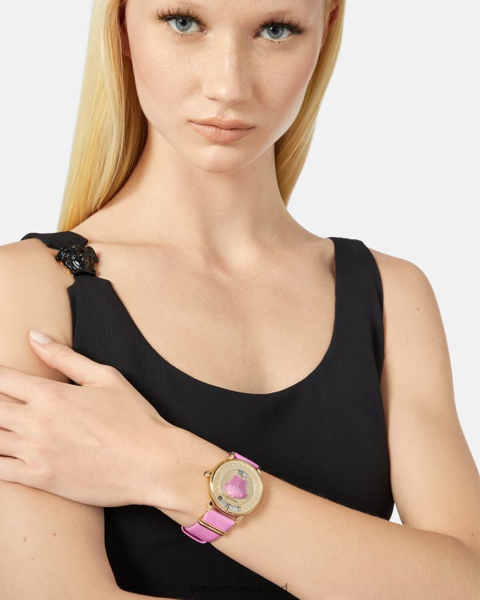 Versace Medusa icoon horloge vrouwen roze accessoires J2T4F4983