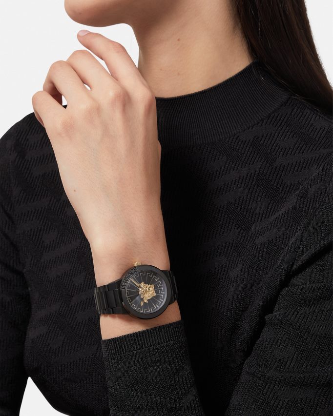 Versace Medusa oneindig horloge vrouwen zwart accessoires J2T4F4994