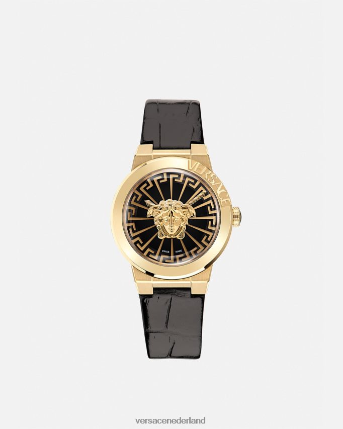 Versace Medusa oneindig horloge vrouwen zwart goud accessoires J2T4F4995