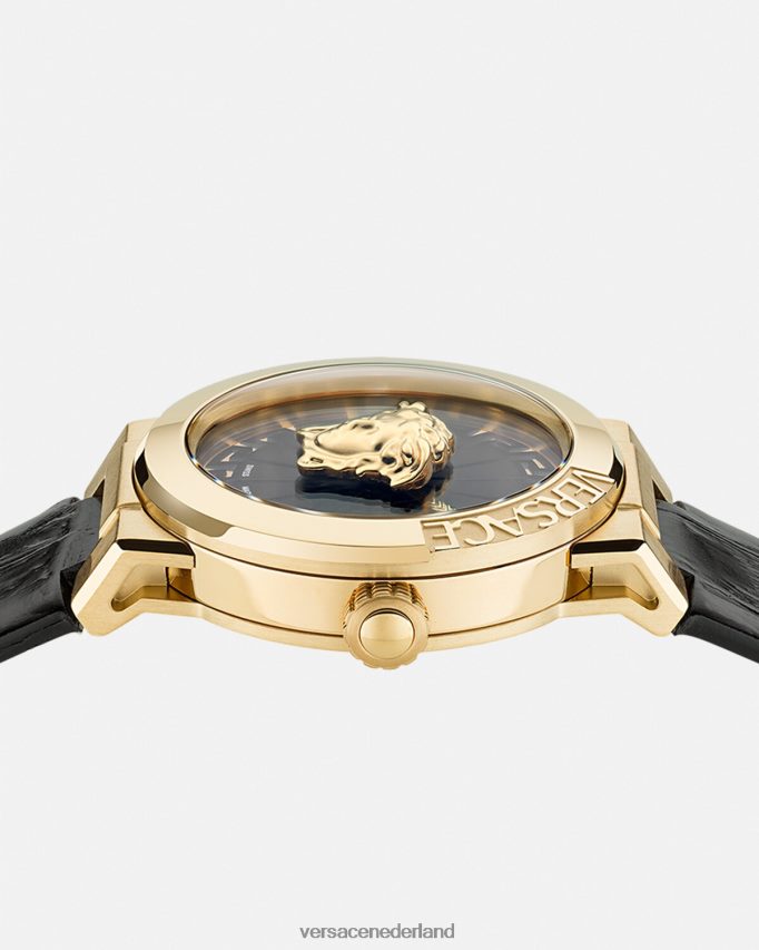Versace Medusa oneindig horloge vrouwen zwart goud accessoires J2T4F4995