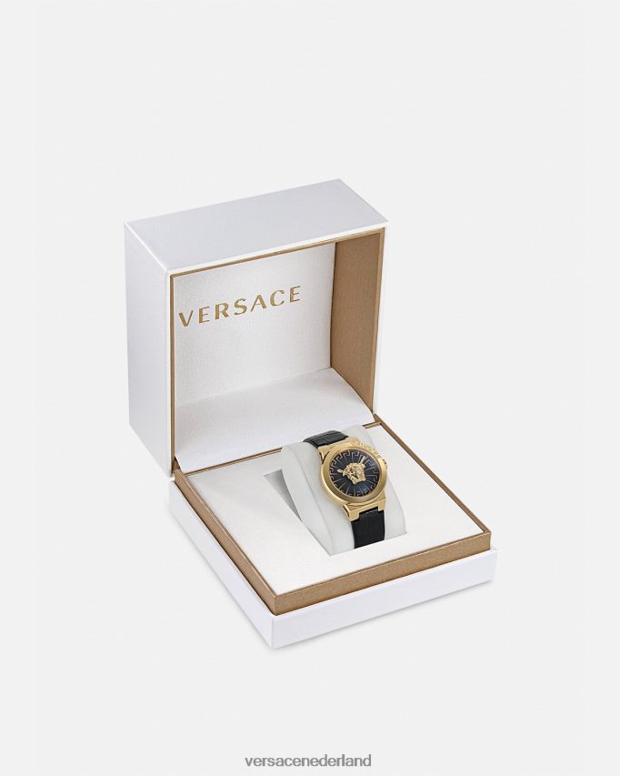 Versace Medusa oneindig horloge vrouwen zwart goud accessoires J2T4F4995