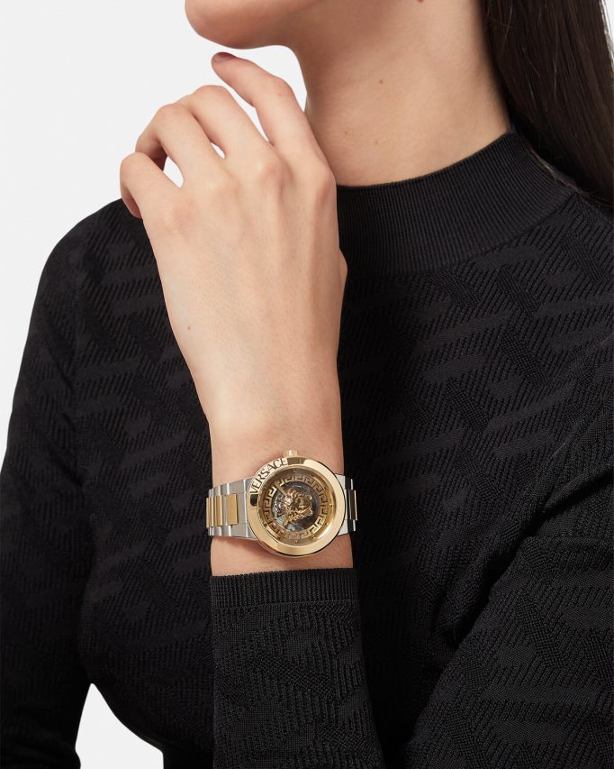 Versace Medusa oneindig skelethorloge vrouwen pnul accessoires J2T4F4975