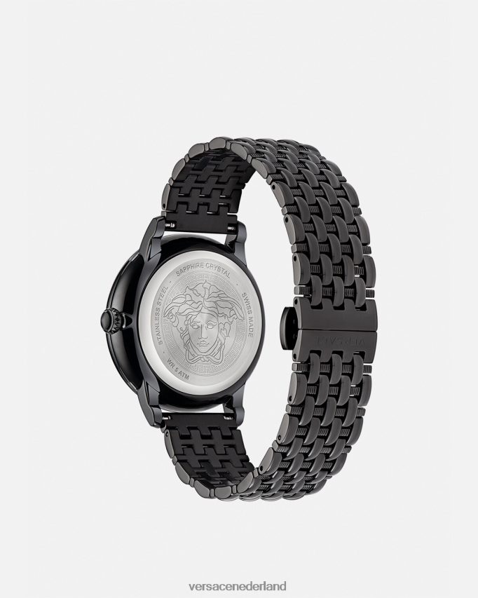 Versace la medusa diamanten horloge vrouwen zwart accessoires J2T4F4973