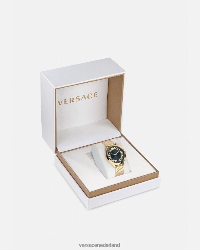 Versace logo halo-horloge vrouwen goud accessoires J2T4F4970