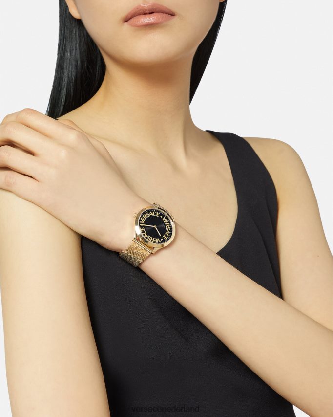 Versace logo halo-horloge vrouwen goud accessoires J2T4F4970