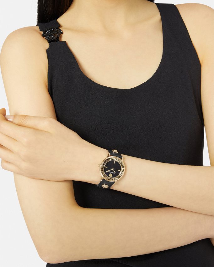 Versace v-tribute horloge vrouwen zwart accessoires J2T4F4966