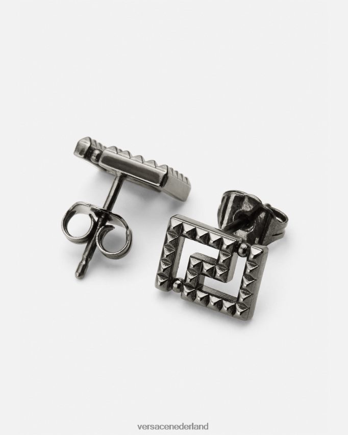 Versace Greca oorbellen met studs vrouwen zilver accessoires J2T4F4765